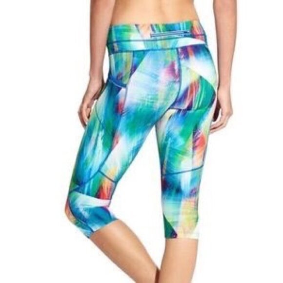 Athleta Tropea Dobby Be Free Knicker Crops- Size Small - Picture 2 of 14